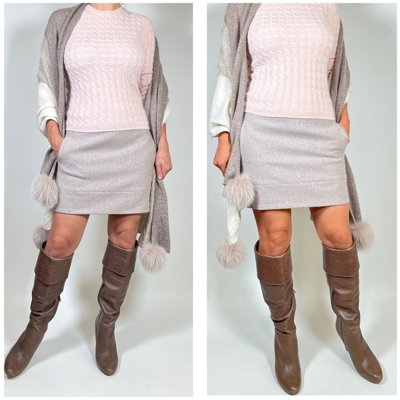 BELFORD exclusive for Saks Fifth Avenue cable knit cashmere wool sweater S - Picture 13 of 14